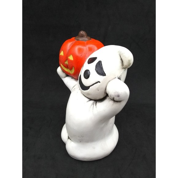 Vtg. Hobbyist ghost carrying jack o lantern pumpkin 6" figure - Picture 5 of 12